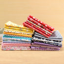 5PCS/Set 19.7'' Series Fabric Cotton Bundles Fat Quarters Polycotton Material Florals Gingham Spots Non Woven Fabric