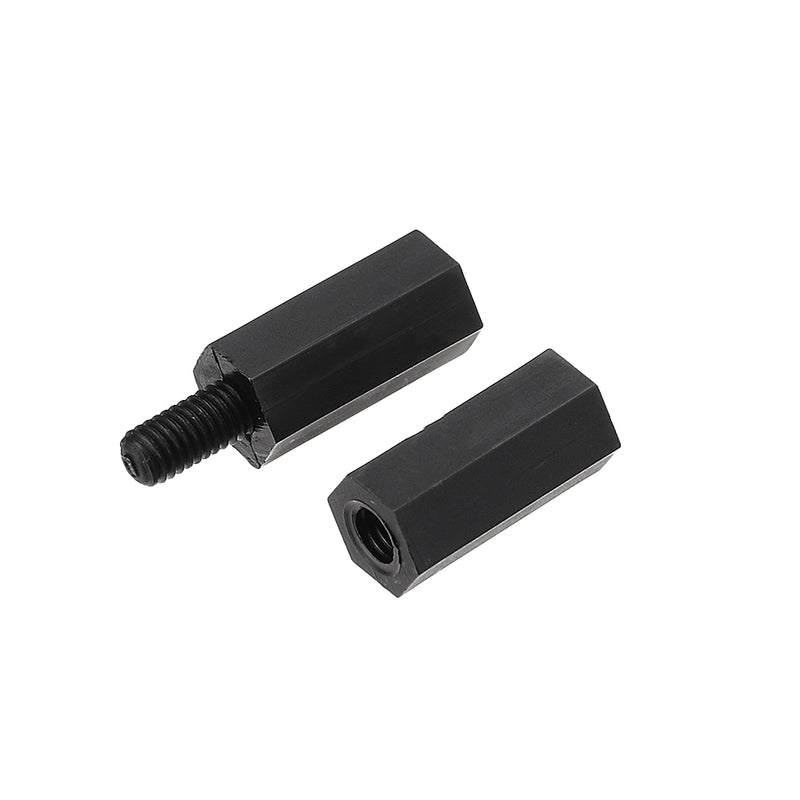 Suleve MXNH1 M2 M3 Nylon Screw Black Hex Screw Nut Nylon PCB Standoff Assortment Kit 600Pcs