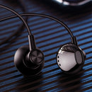 ROCK SPACE ES02 HiFi Stereo Music Earphone 3.5mm Wired Control Aluminum Alloy Headset for PC Cell Phones