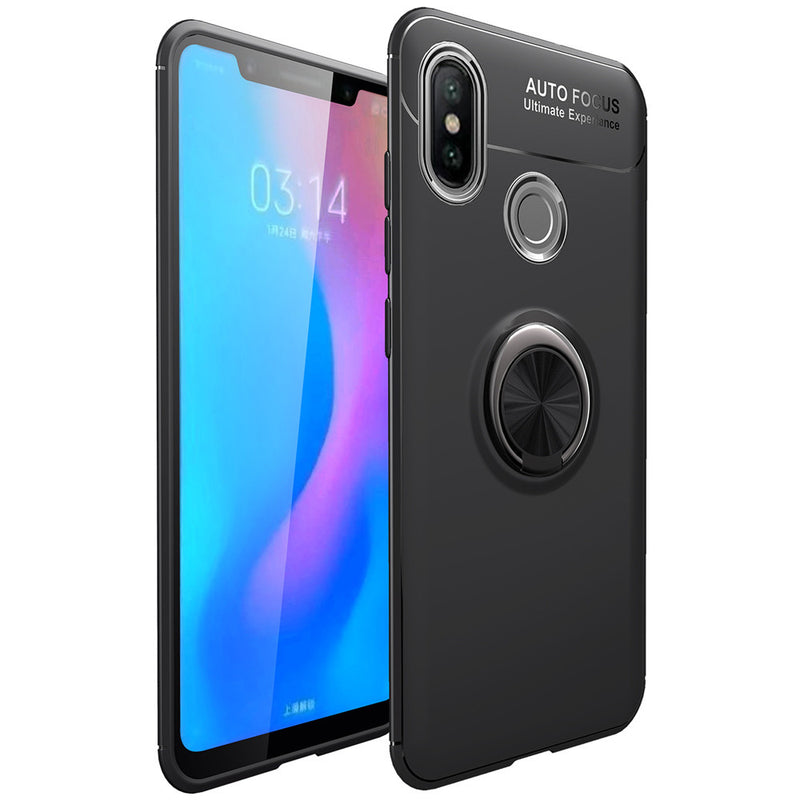 Bakeey Shockproof Silicone Back Cover Protective Case with Finger Ring Holder for Xiaomi Mi Max 3