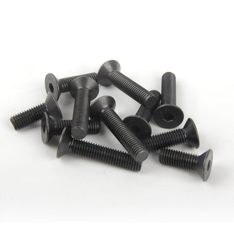 Suleve MXCH9 480Pcs M2 M2.5 M3 Flat Countersunk Head Hex Socket Screws Kit 10.9 Grade Machine Bolt Screw