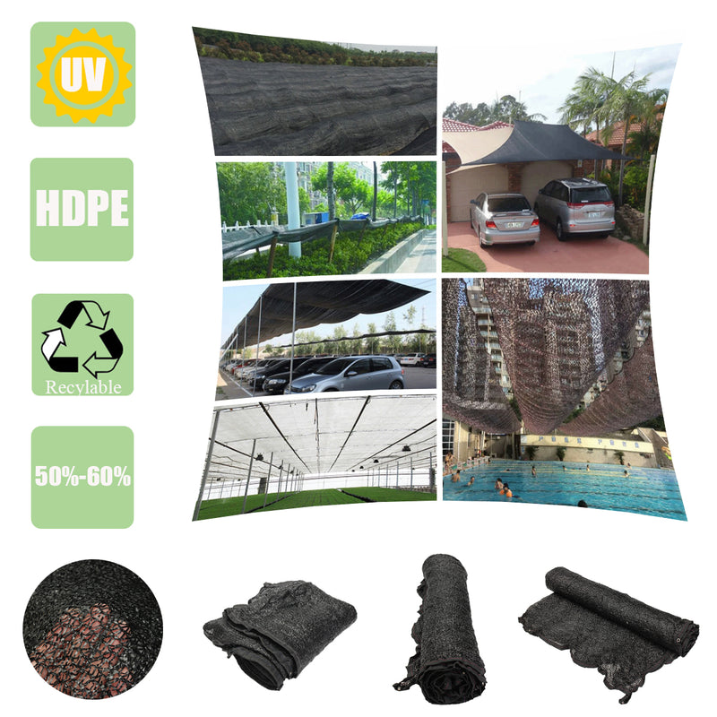 78.7x78.7inch 50%-60% Sun Block Shade Cloth Cut Edge UV Resistant Shade for Plant Cover