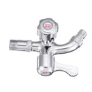 Wall Mount Single Cold Washing Machine Faucet 1/2'' Double Spouts 2 Handles Water Tap Garden Faucet Bathroom Bibcock Tap