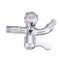 Wall Mount Single Cold Washing Machine Faucet 1/2'' Double Spouts 2 Handles Water Tap Garden Faucet Bathroom Bibcock Tap