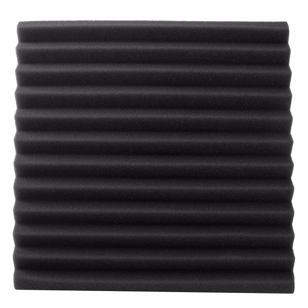 30x30x2.5cm Black Acoustic Soundproof Foam Sound Absorbing Waved Sponge