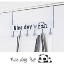 Nice Day Creative Carbon Steel Over The Door Hooks Clothes Coat Hat Towel Hanger Wall Hook