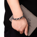 Men Stainless Steel Bracelet Punk Gun Black Bangle Chain