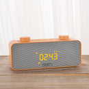 JONTER M39 Alarm Clock LED Displayv Stereo bluetooth Speaker With Mic FM Radio AUX TF Card