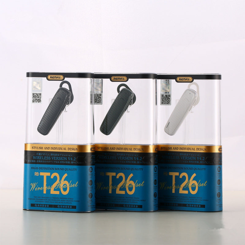 REMAX RB-T26 Single bluetooth Earphone Business In-ear Headset With Noise Cancelling Mic