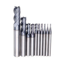 Drillpro 1-10mm HRC55 TiAlN 4 Flutes End Mill Cutter Tungsten Carbide Milling Cutter CNC Tool