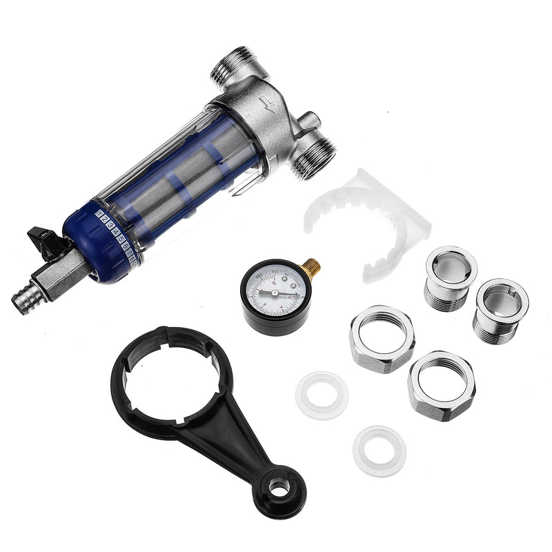 1'' To 1/2'' Pre-filter Central Whole House Large Flow Filter Household Water Purifier