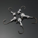 ZANLURE 10pcs Jig Head Fishing Hooks Lead Round Head Jigs  Hooks Fishing Tackle