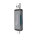 Type-C USB3.0 3-in-1 Card Reader SD/TF Card Reader High Speed 5Gbps Aluminum Alloy Card Reader