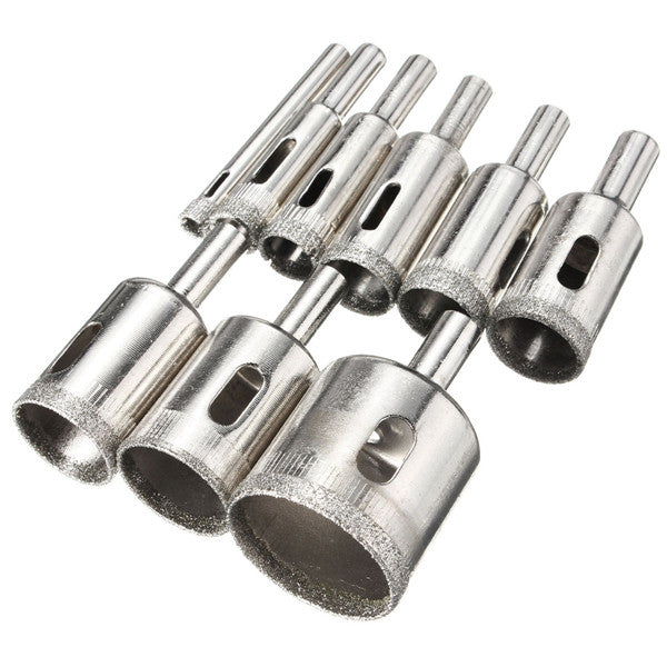 10pcs Diamond Hole Saw Drill Bit Set 6mm-30mm Tile Ceramic Glass Porcelain Marble Hole Saw Cutter