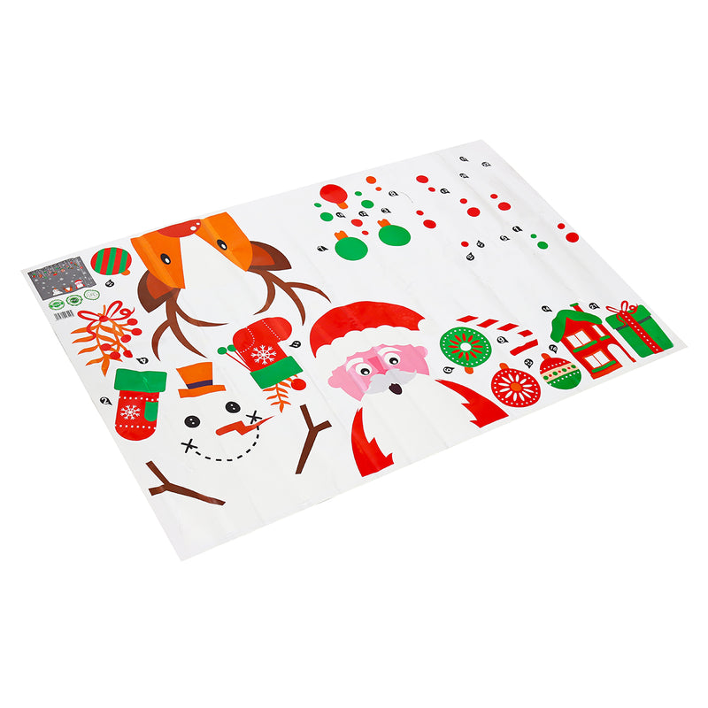 Christmas Window Wall Sticker Snowman Santa Snowflake Reindeer Removable Home Decor