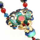 Ethnic Retro Necklace Vintage Jade Beads Rope Long Necklace For Women