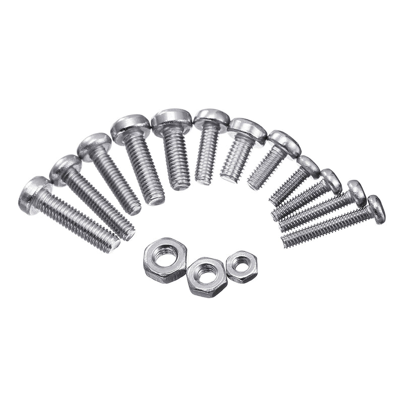 Suleve MXST1 480Pcs M2/M2.5/M3 Torx Machine Screw 304 Stainless Steel Pan Head Bolt Nut Assortment