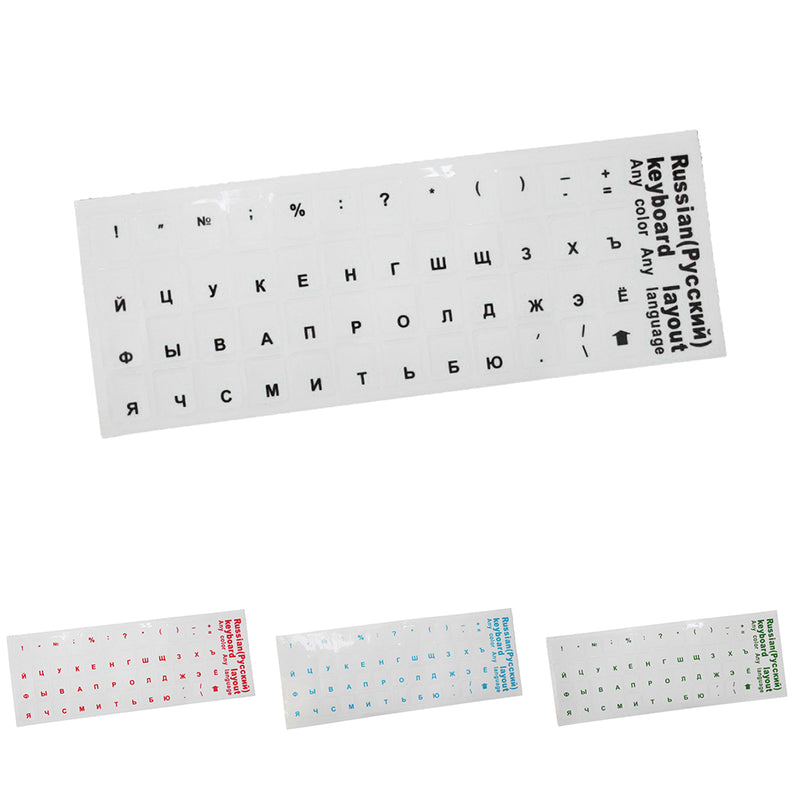 Russian Laptop Keyboard Sticker Keycap Stickers Transparent Cover Notebook Desktop Laptop