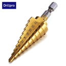Drillpro DB-S2 4-22MM Hex Titanium Step Cone Drill Bit Hole Cutter HSS 4241