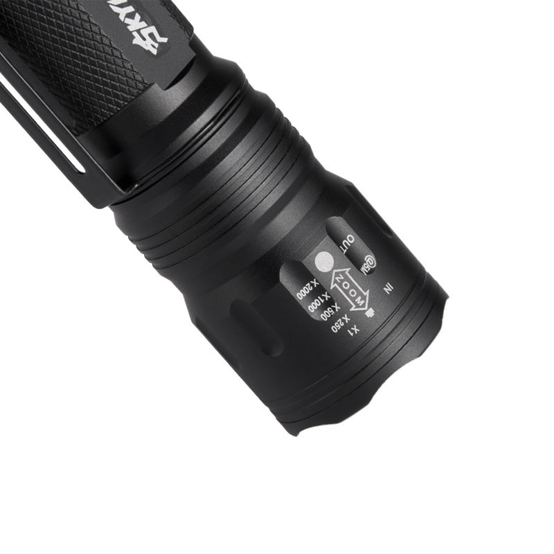 SKYWOLFEYE T160 300 Lumens Zoomable Flashlight 5 Modes 18650 Battery Work Lamp Camping Hunting Torch Light