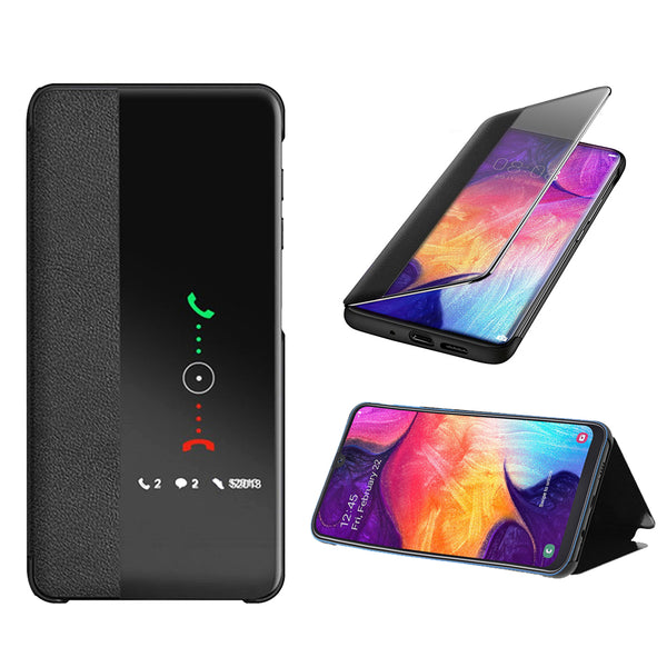 Bakeey Smart Sleep Window View Stand Flip PU Leather Protective Case for Samsung Galaxy A50 2019