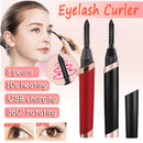 Electric Heated Eyelash Curler Quick Heating Long Lasting Curled Eyelashes Painless Curved Beauty Make Up Tool