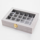 Velvet Glass Carboard Rings Earring Pendant Jewelry Collect Box Showcase