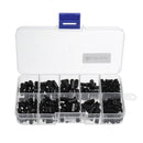 Suleve M2.5NH2 300Pcs Nylon Screw White/Black Hex Screw Nut PCB Standoff Spacer Assortment Kit