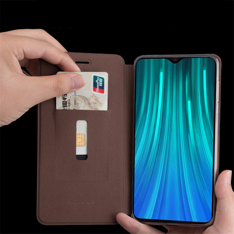 MOFI Luxury Shockproof Flip with Stand Card Slot Full Body PU Leather Protective Case for Xiaomi Redmi Note 8 Pro