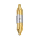 Drillpro 6pcs HSS Center Drill Bit 1/1.5/2/2.5/3/5mm 60 Degree Titanium Coated Countersink Drill Bit