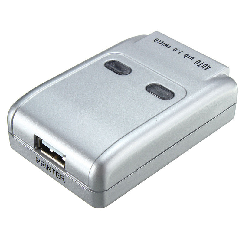 2 Port Usb 2.0 Auto Printer Sharing Switch HUB Selector Switcher for Printer Scanner HM