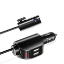 FLOVEME 3.1A Dual Port Black Digital Display Fast Charging Car Charger