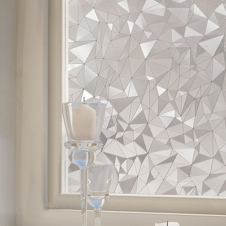 40cmX200cm Modern Flower Pattern Glass Stickers Bathroom Balcony Sliding Door Frosted Glass 3D Stick