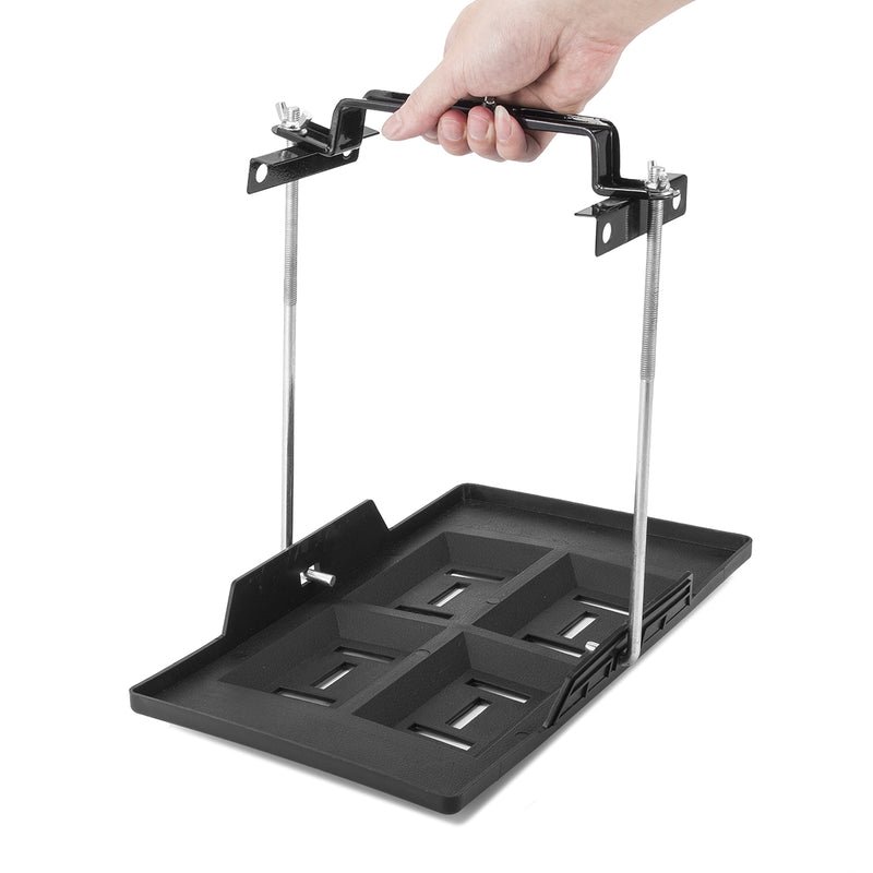 Battery Tray Adjustable Holder Down Clamp Bracket Kit Cycle Universal