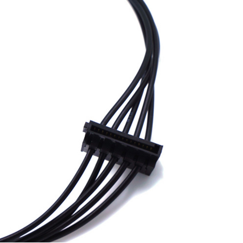 45cm Mini 6Pin 1 to 2 15Pin SATA Hard Disk Adapter Cable Power Adapter Extension Lead Wire