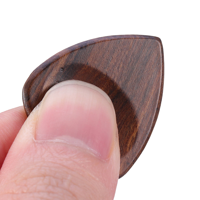 4Pcs Wooden Plectrums Guitar Picks with Box for Guitar Bass Banjo Instrument