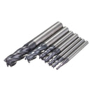2/3/4/5/6/8/10mm Milling Cutter Tungsten Steel Coated 4 Flutes End Mill Cutter CNC Tool
