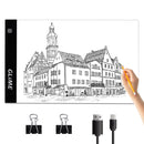 GLIME LED A4 Light Box Tracing Tattoo Board Ultra-Thin Display Light Pad Brightness Adjustable Drawing Board Stencil for Artist Diamond Art Sketch Power by USB