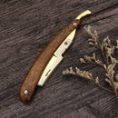 Plastic Handle Straight Edge Stainless Steel Barber Razor Folding Shaving Without Blade