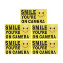 5Pcs Smile You're On Camera Self-adhensive Video Alarm Safety Camera Stickers Sign Decal