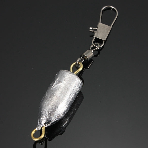 ZANLURE Fishing Sinker Fishing Rolling Swivel Sea Fishing Lead Weights Sinkers with Snap Swivels