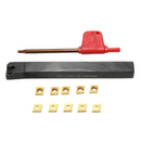 Machifit SCLCR1010H06 10x100mm Lathe Turning Tool Holder With 10pcs CCMT0602 Inserts