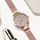 MINI FOCUS 0328L Fashion Women Watch Light Luxury 3ATM Waterproof Stainless Steel Strap Quartz Watch