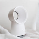 Wireless 3000mAh 2 In 1 Mini Cooling Fan Bladeless Desktop Portable Fan With LED Light 3 Speed Adjustable