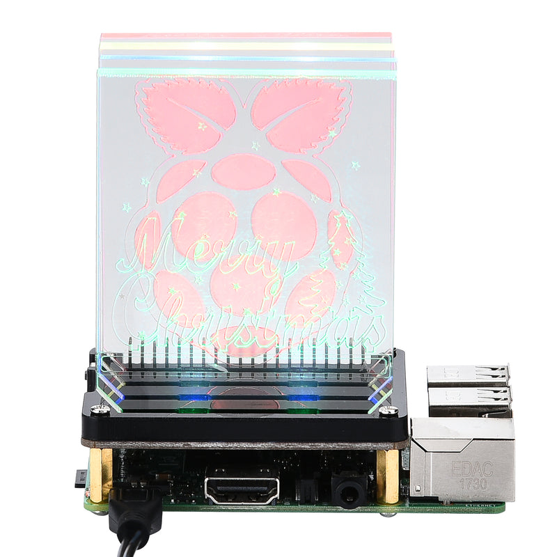8 WS2812 RGB LED lights NightLight Hat Board For Raspberry Pi