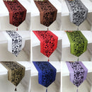 Flocking Damask Table Runner Cloth Wedding Decoration