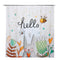 1.8M Cartoon Waterproof Bathroom Bath Shower Curtain Polyester Fabric With 12 Hook