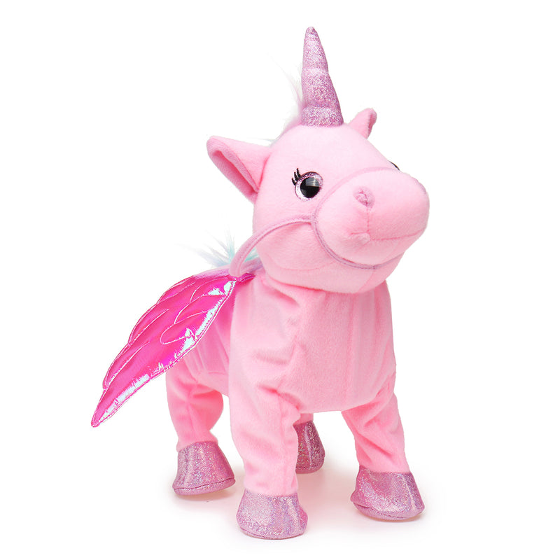 Electric Magic Walking Wiggle Singing Unicorn Stuffed Plush Toy Kids Christmas Gifts