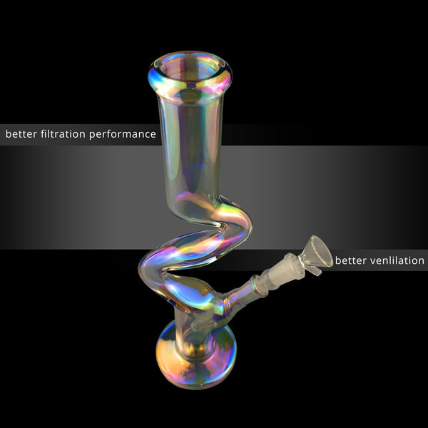 30CM Height Beaker Glass Joint Pipes Bubblers for Smoking Recycler T obacco Water H ookah Pen