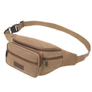 Mens Canvas Waist Fanny Pack Military Travel Hiking Belt Bag Functional Waist Bag